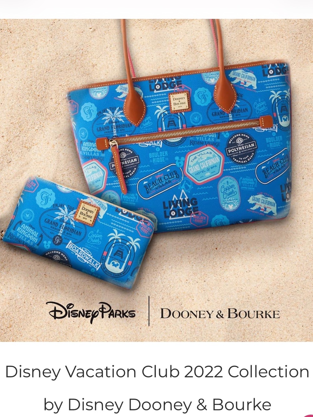 NWT Disney Vacation Club Resorts Dooney & Bourke Wristlet Wallet
